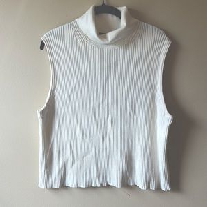 Jcrew Ribbed Sleeveless Turtleneck, Size L